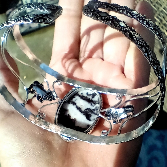 🖤White Buffalo Turquoise Sterling Silver Cuff - Picture 8 of 9